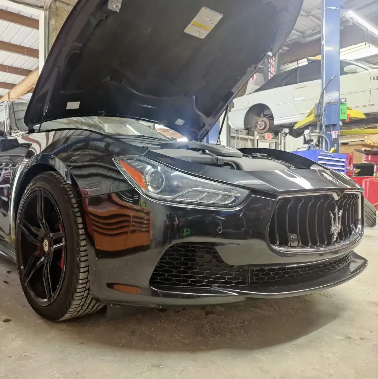 Maserati Ghibli on the shop floor
