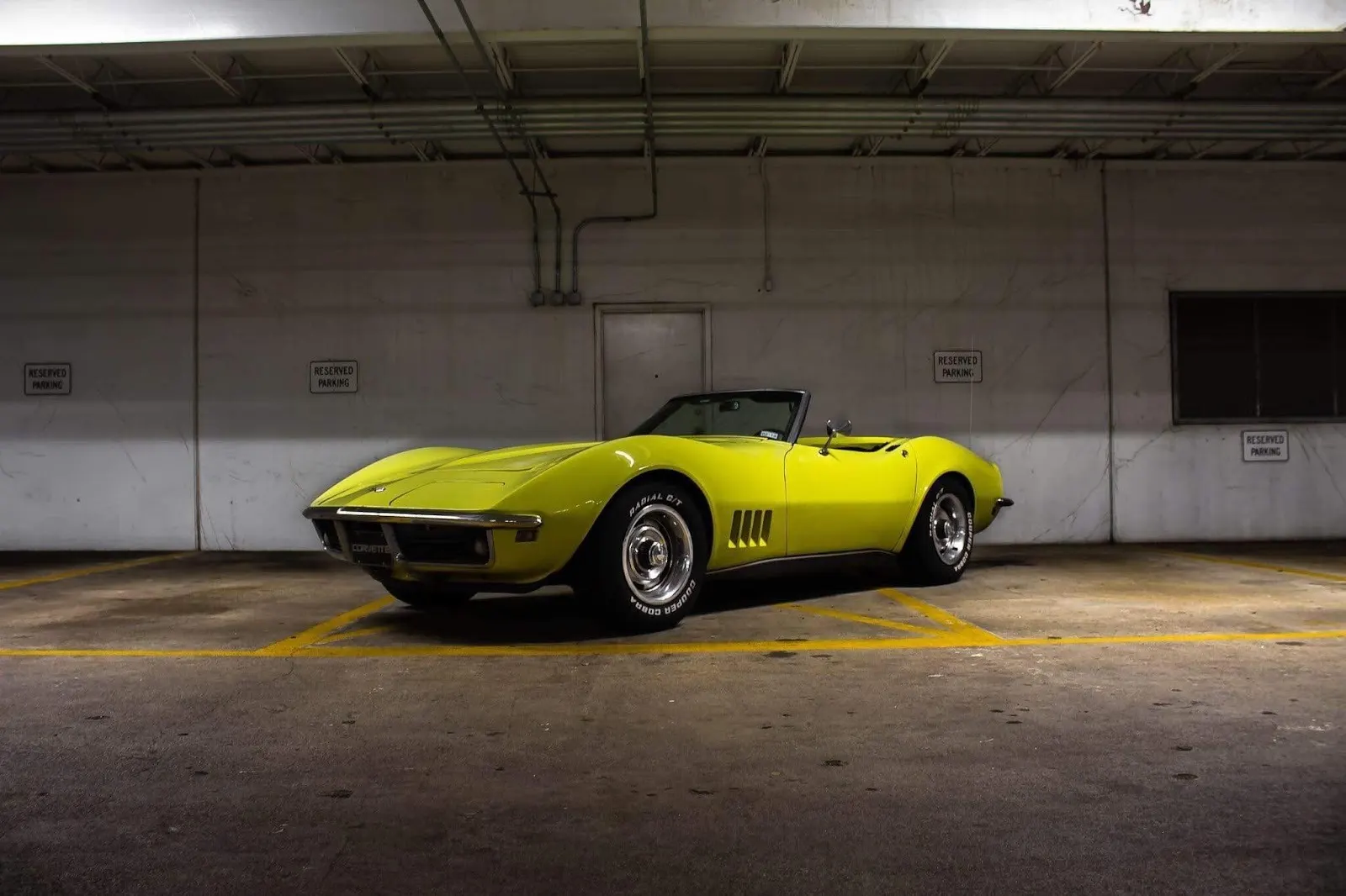 Yellow C3 Chevrolet Corvette convertible